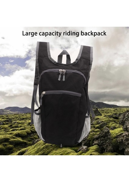 Hafif Packable Sırt Çantası Su Geçirmez Seyahat Yürüyüş Sırt Çantası Açık Spor Katlanabilir Sırt Çantası Siyah (Yurt Dışından)