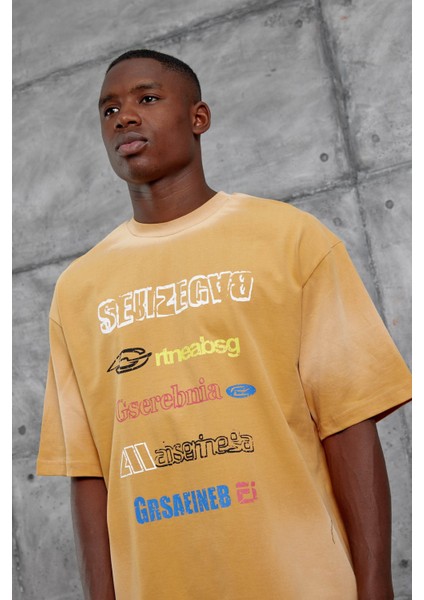 Hardal Sebizegva Baskılı Oversize Tshirt fiyatları