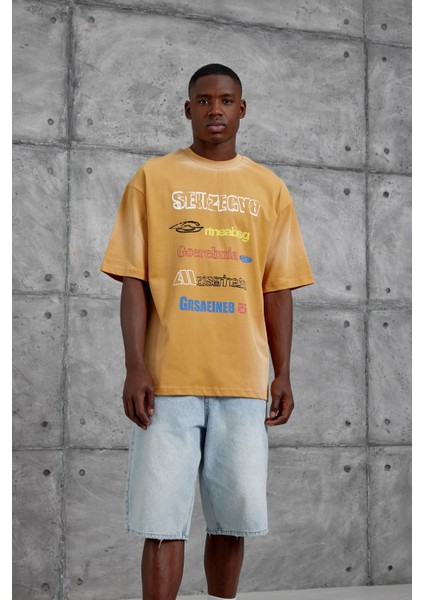 Hardal Sebizegva Baskılı Oversize Tshirt modelleri