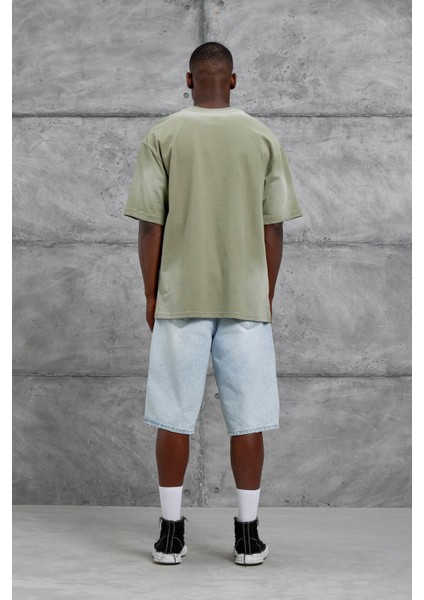 Haki Sebizegva Baskılı Oversize Tshirt modelleri