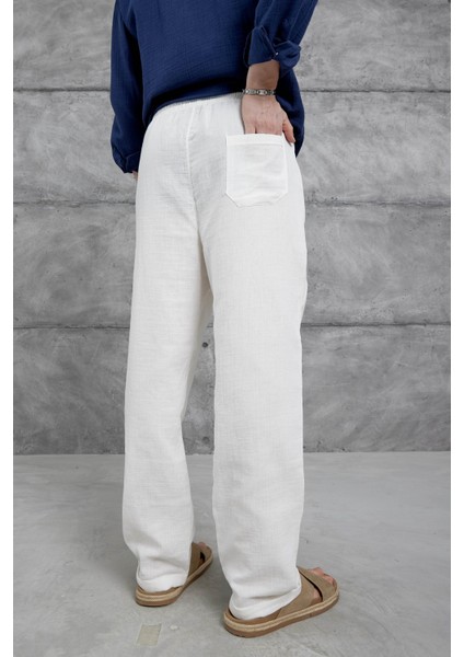 Beyaz Nmrc Müslin Baggy Pantolon fırsatları