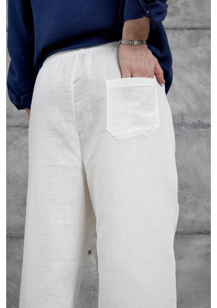 Beyaz Nmrc Müslin Baggy Pantolon indirimleri