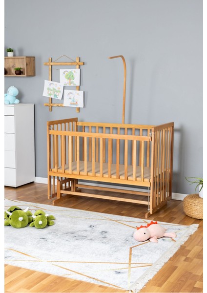 Ahşap Beşik Anne Yanı Beşik Vernikli 60X120 - Uyku Setsiz Yataksız fiyatları