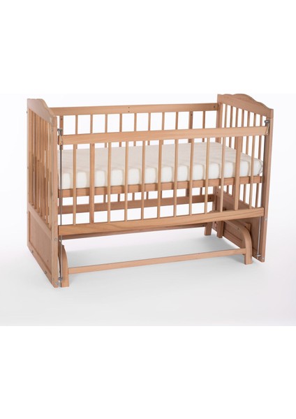Ahşap Beşik Anne Yanı Bebek Beşiği Organik (Boyasız) 60X120 - Uyku Setsiz Tek Yataklı indirimleri