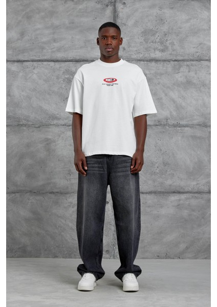 Beyaz Dont Regret The Road Oversize Tshirt