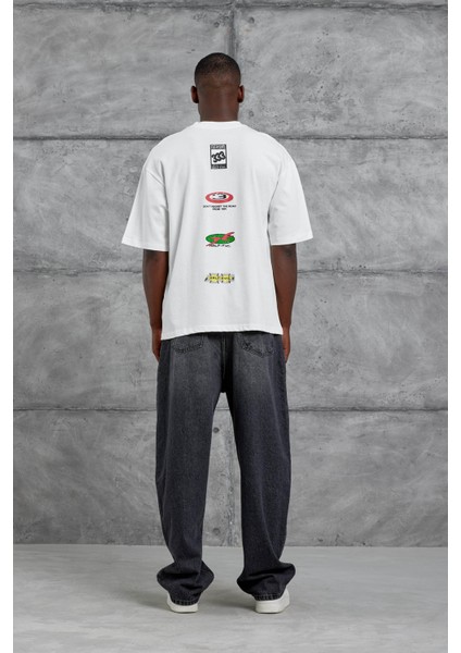 Beyaz Dont Regret The Road Oversize Tshirt indirimleri