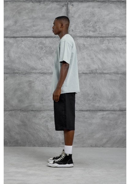 Gri Metalhead Yazılı Yıkamalı Tshirt indirimleri