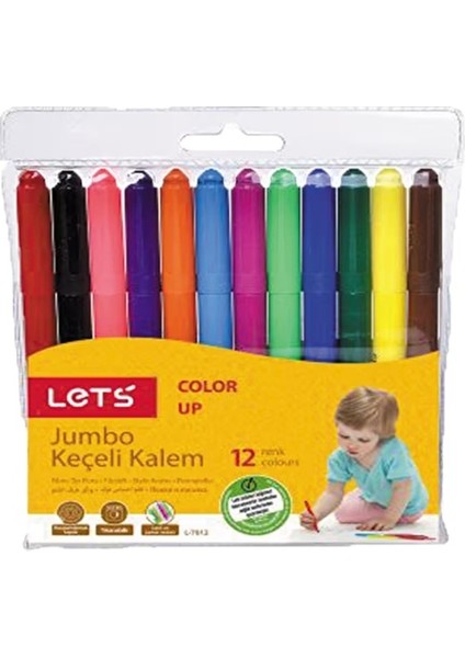 Lets Jumbo Keçeli Kalem 12LI - 2 Adet