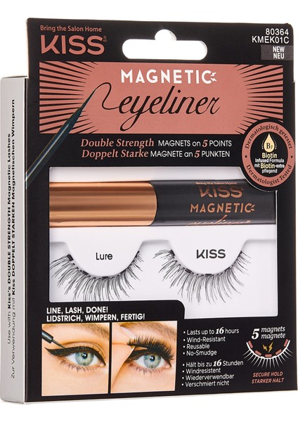 Manyetik Bütün Takma Kirpik ve Eyeliner Uzun