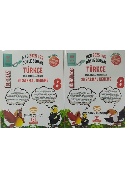 Sinan Kuzucu Yayınları 8. Sınıf Ilk Doz+Ikinci Doz Sarmal Branş Denemeleri Türkçe 2025