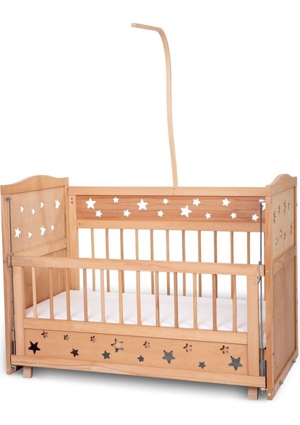 Ahşap Beşik Anne Yanı Beşik Organik (Boyasız) 60X120 - Uyku Setsiz ve Yataksız fiyatları