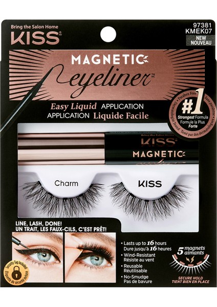 Manyetik Bütün Takma Kirpik ve Eyeliner Uzun-Yoğun