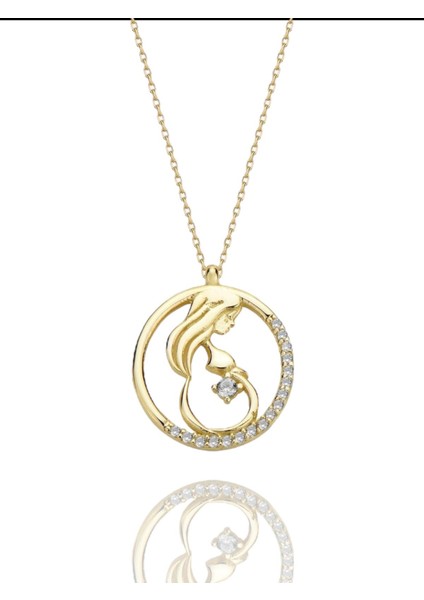 Yenidoğan Bebek Hamile Anne 14 Ayar Altın Kolye