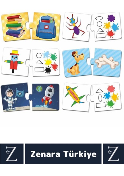 Çocuk Eğitici Zeka Geliştiren Mantıklı Düşünme Bağlantı Kurma Iletişim Eğlenceli Oyun Connect Puzzle