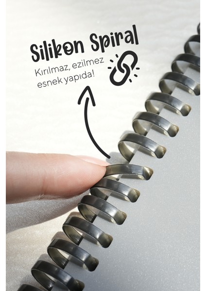Sylcon Spiralli Defter.pp Kapak. 80 Gr. Ivory, 60 YAP.179X252 mm .düz.lacivert