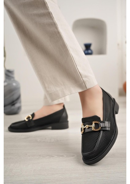 Palm 05 Siyah Triko Makosen Kadın Ayakkabı