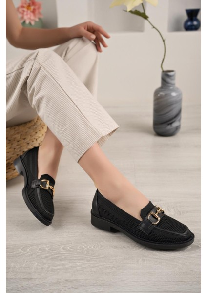 Palm 05 Siyah Triko Makosen Kadın Ayakkabı modelleri