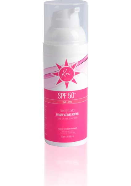 Ton Eşitleyici Pembe Güneş Koruyucu Krem SPF50+