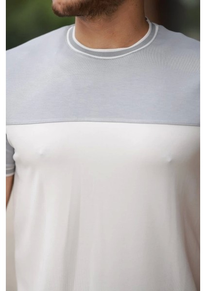 Erkek Parçalı Renk Kısa Kollu Tişört modelleri