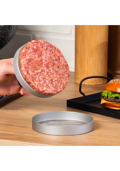 YK1579 Alüminyum Hamburger ve Köfte Kalıbı Köfte Presi Şekillendirici Burger Press Pratik Köfte Yapma APARATIYK1579