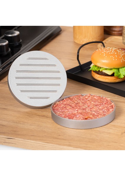 YK1579 Alüminyum Hamburger ve Köfte Kalıbı Köfte Presi Şekillendirici Burger Press Pratik Köfte Yapma APARATIYK1579