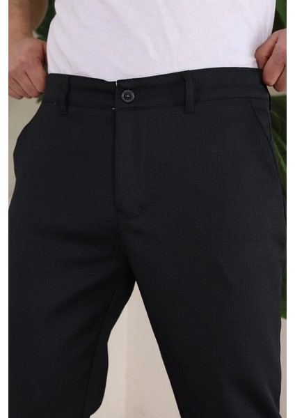 Erkek Casual Slim Fit Cord Desenli Kumaş Pantolon fırsatları