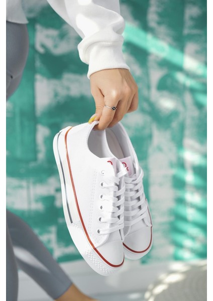 30196 Beyaz Kısa Kadın Sneakers indirimleri
