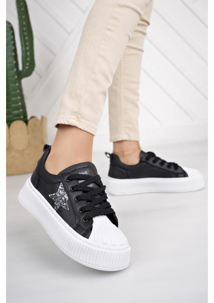 Dvm 7100 Siyah Beyaz Kadın Sneakers