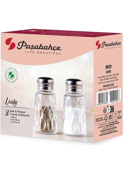 80232 Leafy 2 Li Tuzluk-Biberlik Set 100 cc