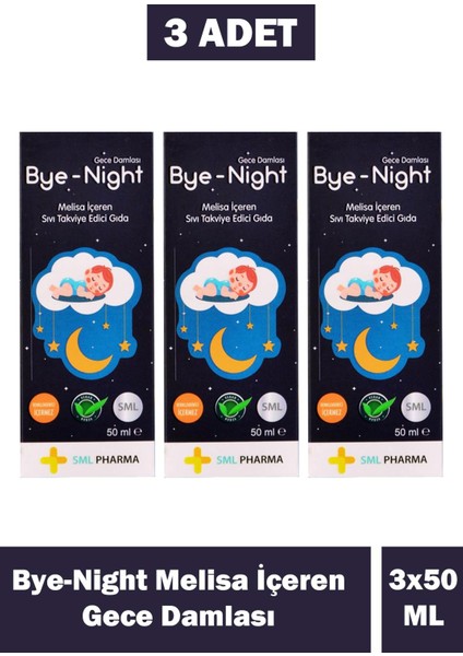 Bye-Night Bitkisel Gece Damlası 50 ml 3 Adet