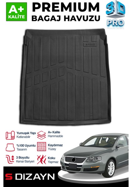 Vw Passat B6 3D Pro Bagaj Havuzu 2005-2010 A+ Kalite
