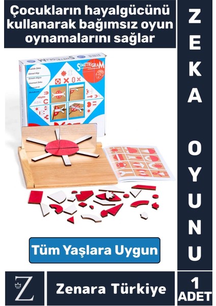 Eğitici Görsel Simetri Algı Analitik Zeka Mahkeme Beceri Geliştiren Eğlenceli Çocuk Oyun Simetrigram