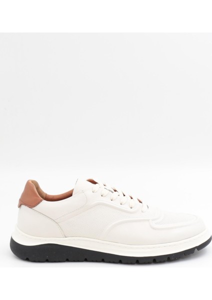 2228 Beyaz Hakiki Deri Günlük Erkek Sneakers