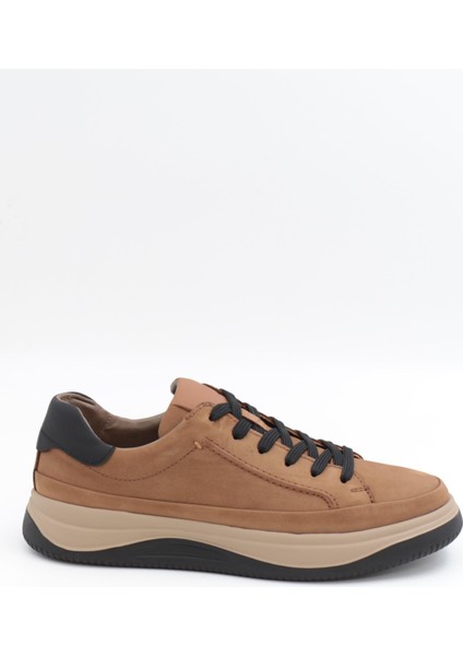 2491 Taba Nubuk Hakiki Deri Günlük Erkek Ayakkabı