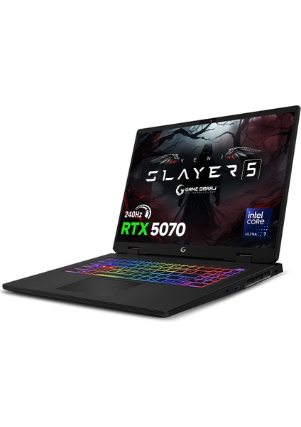 Slayer5 7XL-5070 C2 Intel Ultra 7 255HX 32GB Ram 1tb SSD RTX5070 17" Qhd+ IPS 240Hz LANSMANA ÖZEL Freedos Gaming Laptop