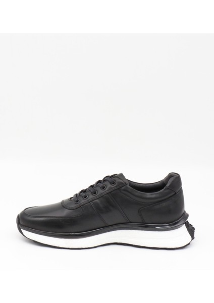 2982 Siyah Hakiki Deri Eva Taban Erkek Sneakers
