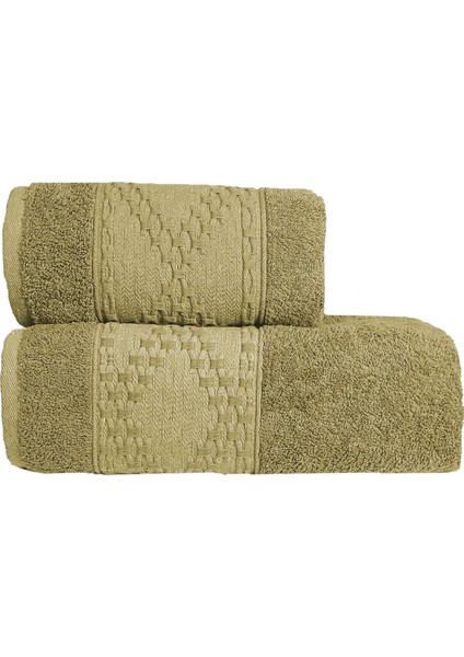 2 Parça Banyo Havlu Takımı %100 Pamuklu Duru Desen fırsatları