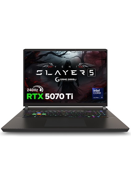 Slayer5 9XL-5070TI C2 Intel Ultra 9 275HX 32GB Ram 2tb SSD RTX5070TI 17" Qhd+ IPS 240Hz Freedos Gaming Laptop fiyatları