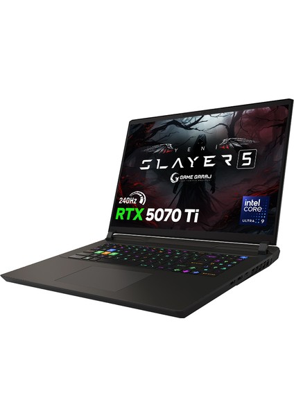 Slayer5 9XL-5070TI C2 Intel Ultra 9 275HX 32GB Ram 2tb SSD RTX5070TI 17" Qhd+ IPS 240Hz Freedos Gaming Laptop fırsatları