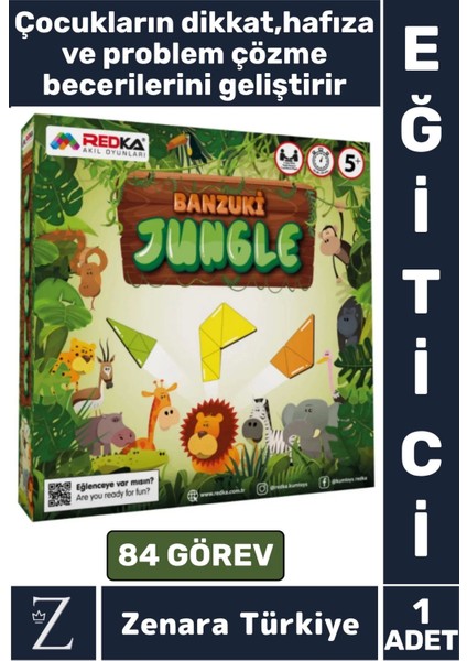 Eğitici Dikkat Hafıza Mantıksal Düşünme Problem Çözme Becerisi Geliştirici Eğlenceli Banzuki Jungle