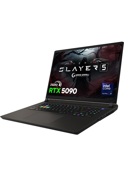 Slayer5 9XL-5090 C3 Intel Ultra 9 275HX 64GB Ram 2tb SSD RTX5090 17" Qhd+ IPS 240Hz LANSMANA ÖZEL Freedos Gaming Laptop