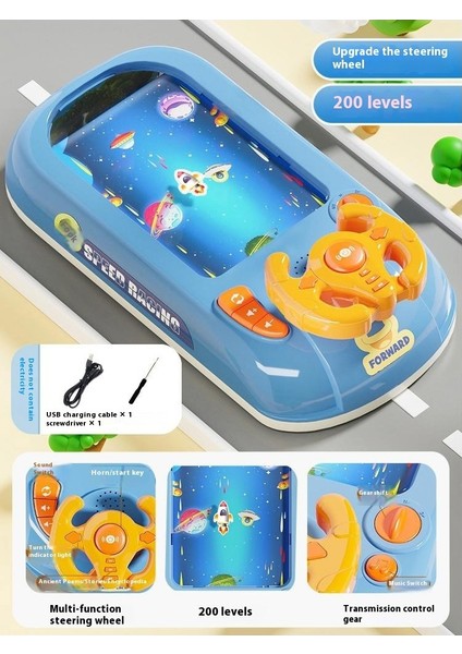 Çocuk Yarış Arabası Atılım Macera Simülasyon Sürüş Oyun Makinesi Bulmaca Masaüstü Oyuncaklar 2-6 Yaş (Yurt Dışından)