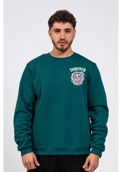 Regular Göğüste Shocked Baskılı Sweatshirt fiyatları