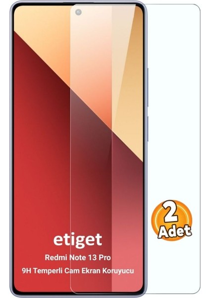 Xiaomi Redmi Note 13 Pro Temperli 9H Cam Ekran Koruyucu (2 ADET)