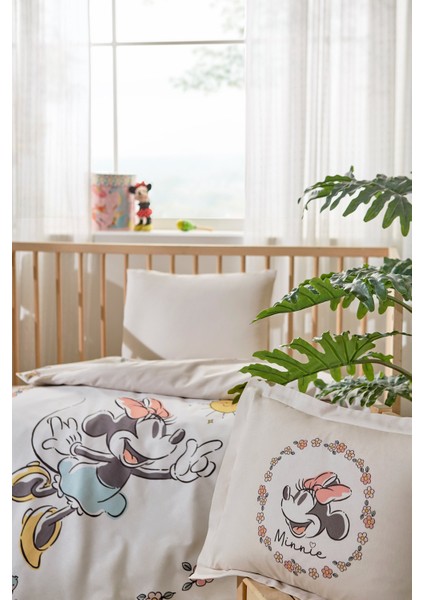 Minnie Mouse Sunshine Disney Lisanslı Bebek Nevresim Takımı modelleri