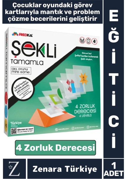 Eğitici Görsel Algı Zeka Problem Çözme Becerisi Geliştirici Eğlenceli Çocuk Oyun Şekli Tamamla