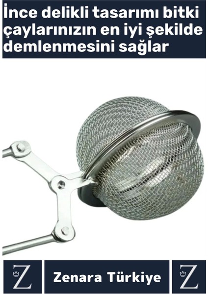 Ergonomik Saplı Çelik Ince Delikli Geniş Kulplu Aromatik Bitki Çayı Demleme Süzgeci modelleri
