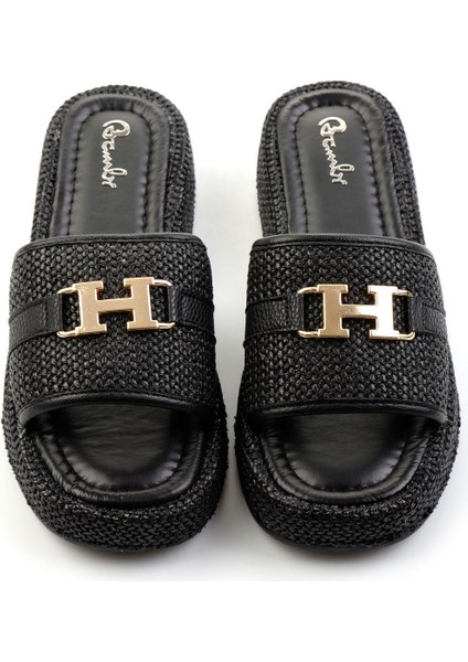 Siyah Kadın Terlik K04156011528 fiyatları