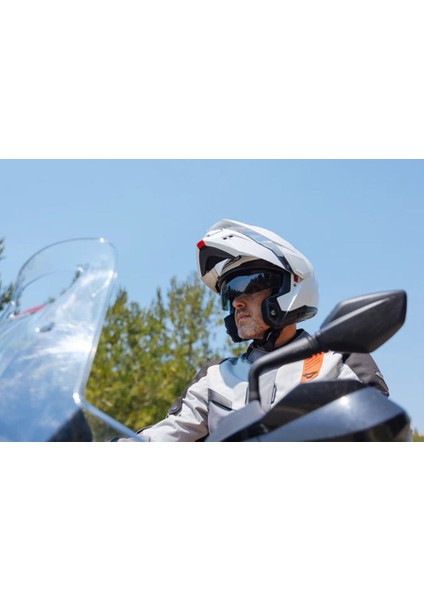 I80 Çene Açılır Motosiklet Kaskı Parlak Siyah