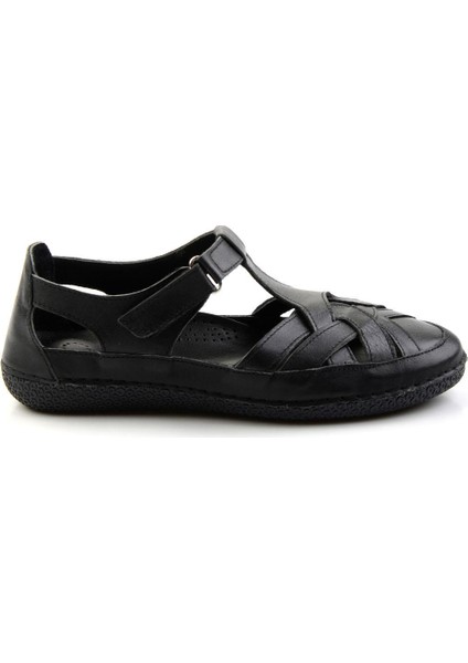 Siyah Leather Kadın Sandalet K05303100003
